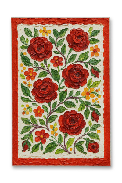 Rugs Modern Halı MOSSO Μπλε Μωβ Αποχρώσεις Έθνικ Λουλούδια με Σχέδιο Υφαντή Β...