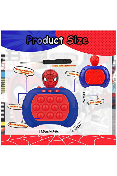 REZZOSS Spiderman Bubble Game for Kids – Electronic Speed Game Lights & Music, Superhero Toy for Boys & Girl