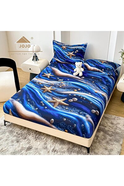 JOJO HOME 5D print bed cover set, 160x200cm, 3 pieces, Sea