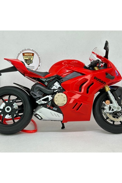 MotoGarage Duqati Panigale V4 1:9 Scale (26 cm) – Diecast Motorcycle Model with Lights - with Rear Wheel Stand