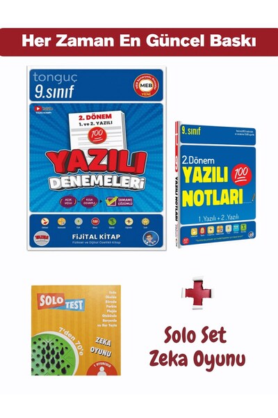Tonguç Yayınları 9. Sınıf Yazılı Notları ve Denemeleri 2. DÖNEM + Solo Test Z...