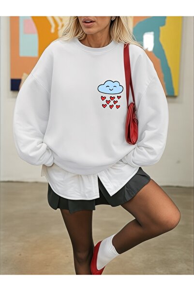 ArtYus سويت شيرت بأكمام طويلة للجنسين من SWEET CLOUD Transfer مطبوع مقاس كبير...