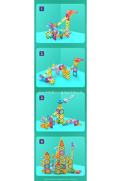 Soli Magnetic Tiles Building Set, 61 pieces