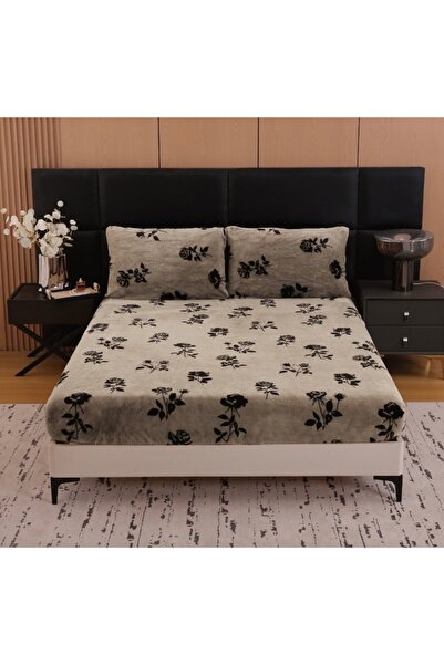 Truva Grup Faux Rabbit Fur Bed Cover with Elastic – Ultra Fluffy 3-Piece Set, 180x200+30 cm