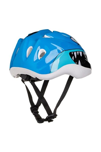 Tessari Blue Cycling Helmet with Shark Design (52-56 cm)