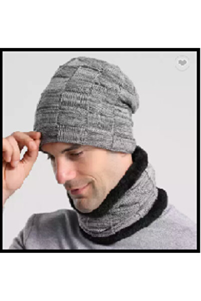 Miro Power XBGBOY grey beanie + neck warmer set, unisex