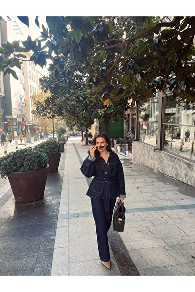 MEECY Women's Denim Tie-Up Jeans Set