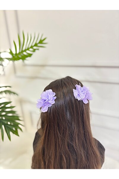 SHClothing accessories Girl's Floral Clip Buckle -Lilac