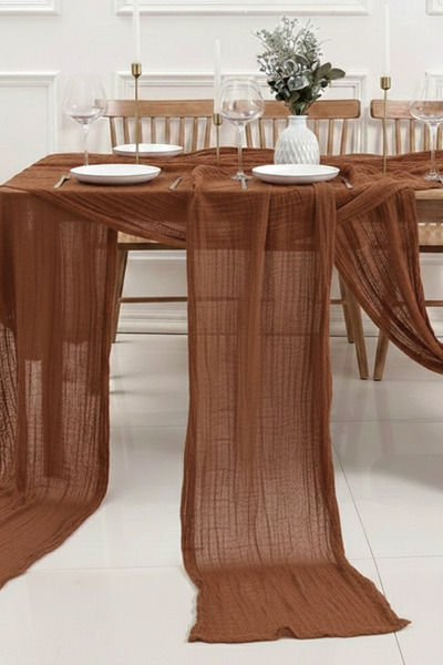 KAMİZ Bohemian Runner Tablecloth Modern Home Decor Wedding Engagement Special Day Table Cloth Dowry Set 100% Cotton