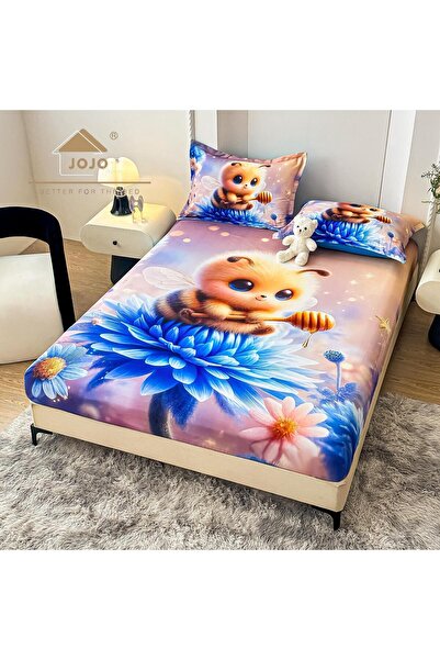 JOJO HOME 5D print bed cover set, 160x200cm, 3 pieces, Cute bee