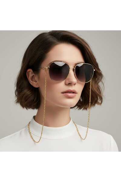 Ralp Moda سلسلة نظارات نسائية ذهبية اللون