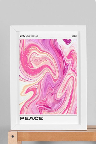 Saturn Pictură înrămată cu cadru Peace Peace Peace Aura Energy Colors Nostalg...