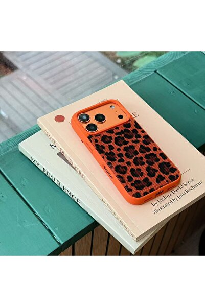 HYPERSOFT iPhone 16 Pro (6.3 Inch) Compatible Velvet Fabric Leopard Pattern L...