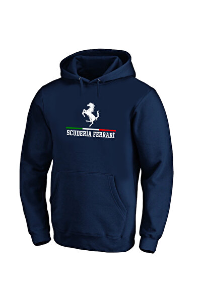 Efendioğlu Design Scuderia Ferrari At Logolu Formula1 F1 3 Iplik Şardonlu Swe...