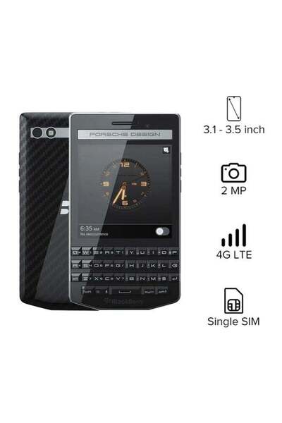 Generic BlackBerry Porsche Design P9983 Black 2GB RAM 64GB 4G LTE, En-Ar Keyboard