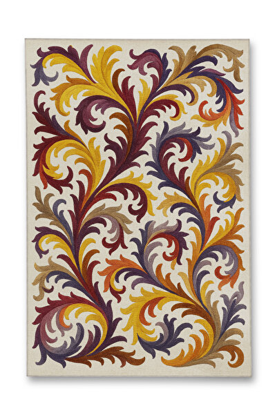 Rugs Modern Halı سجادة موسو زرقاء بنفسجية اللون بنمط زهور عرقية منسوجة بقاعدة...