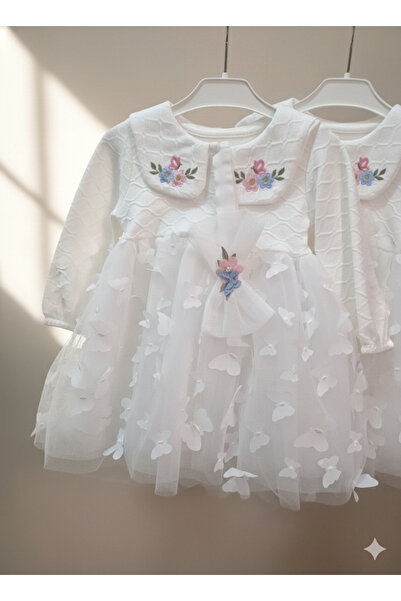 Nayinom Bebella&Baby Kelebek tüllü bandanalı elbise