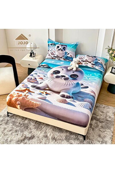 JOJO HOME 5D print bed cover set, 160x200cm, 3 pieces, Cute animal