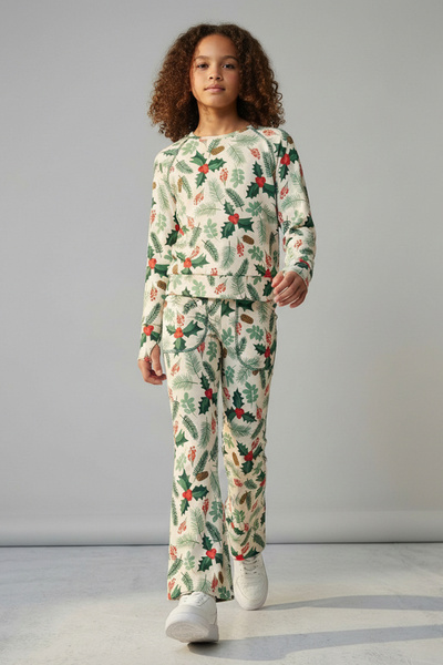 Colorinas Merrywear New Year Printed Flared Leggings