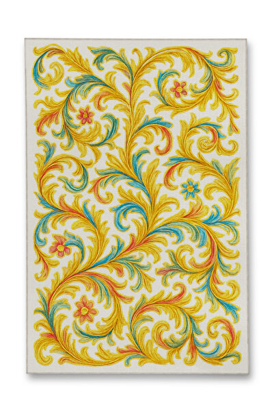 Rugs Modern Halı MOSSO Μπλε Μωβ Αποχρώσεις Έθνικ Λουλούδια με Σχέδιο Υφαντή Β...