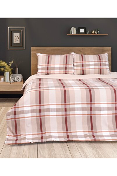 SERENART HOME Plaid Patterned Double Personality Bedding Set