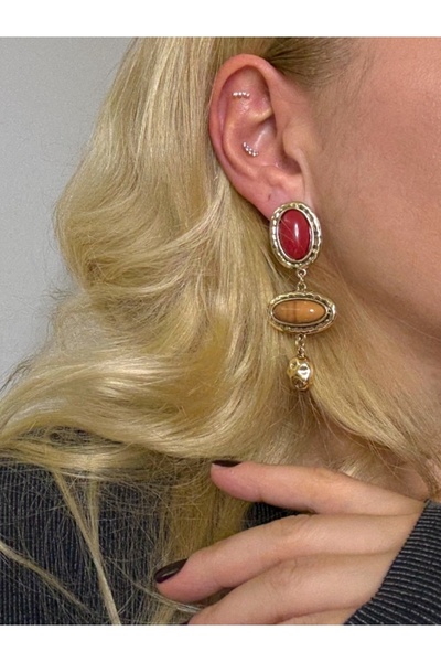 Finery by Nerrs أقراط ذات مظهر عتيق بلونين