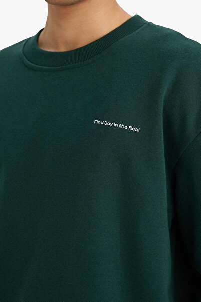 DeFacto Boxy Fit 2-τεμάχιο Σετ Φούτερ με λαιμόκοψη με τύπωμα Φούτερ και Φούτερ F9623AX25AU