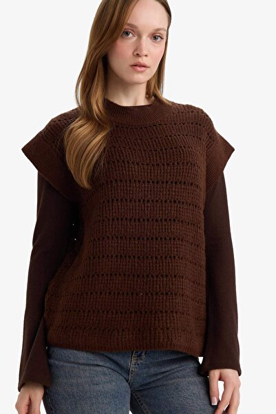 DeFacto Regular Fit Crew Neck Knitwear Sweater G6358Ax25Wn