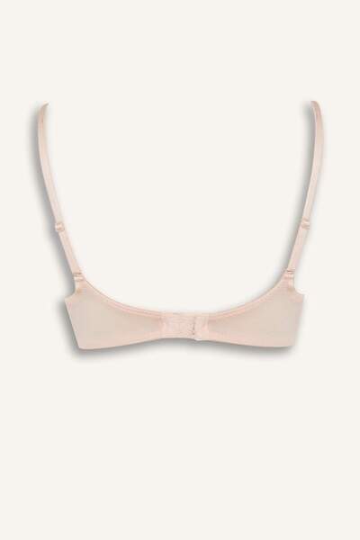 DeFacto Δαντελένιο μπλουζάκι με λεπτομέρειες από σατέν με επένδυση χωρίς σύρμα G4698AX25WN