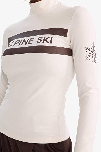 DeFacto Slim Fit Slim Fit Mock Neck İçi Ş Fleece-Lined Sportsman Long Sleeve T-Shirt F4468Ax25Wn