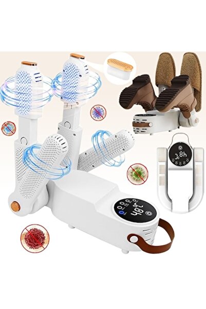 PORKY Uscător electric de încălțăminte și dezodorizant, 4 capete, reglabil