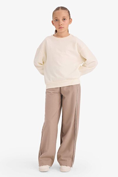 DeFacto Girls' Baggy Fit Oxford Trousers G4600A825Au