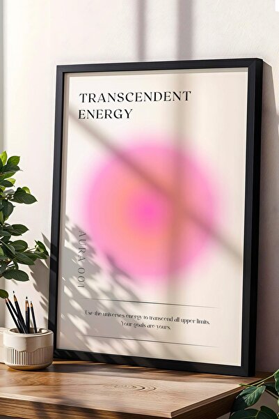 Saturn Pictură înrămată cu energie Trascendent Aura 001 Culori energetice - E...