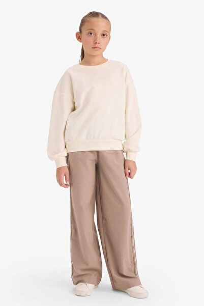 DeFacto Girls' Baggy Fit Oxford Trousers G4600A825Au