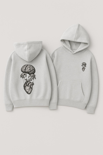 CLASSY.MODA Unisex cu glugă supradimensionat cu imprimeu Swea tricou – Ilustr...