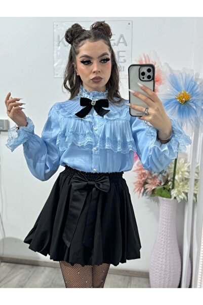 KATYDEA STORE Special shirt with bow and pearls RAMONA