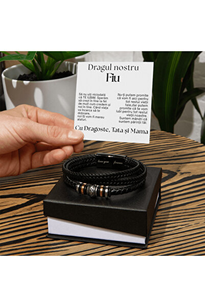 Bijuri Gift for my son - Braided Leather Bracelet