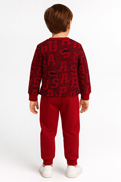 U.S. Polo Assn. U.S. Polo Assn Kids Boys' Burgundy Tracksuit Set