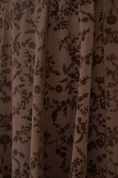 D'RECCY Women's Double Layered Printed Asymmetric Tulle Long Skirt