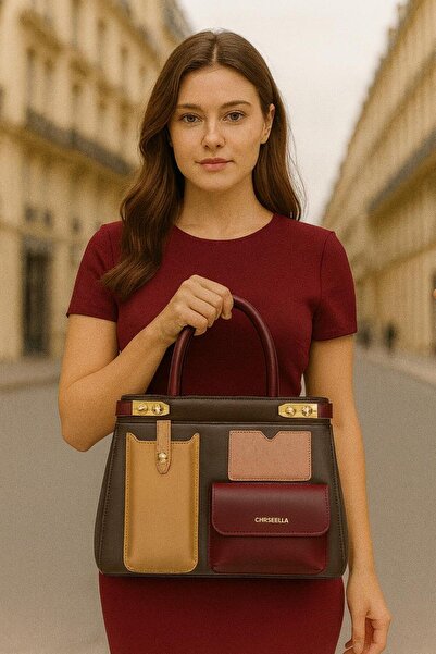 Generic CHRISBELLA Women’s Stylish Handbag with Wallet – Elegant Daily Fashion Tote Bag-33cm*23cm