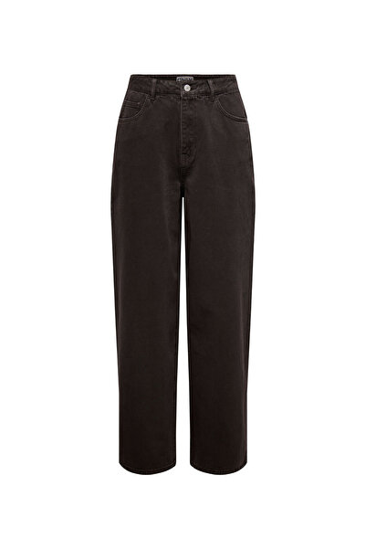 ONLY Orta Bel Geniş Paça Rahat Kahve Kadın Denim Pantolon ONLSOLLA MW RELAXED...