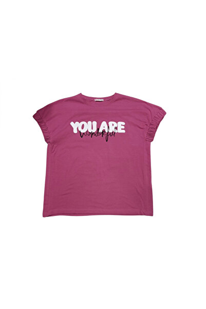 PERİ MASALI ATÖLYE تي شيرت للفتيات مطبوع عليه عبارة 'أنت رائعة'