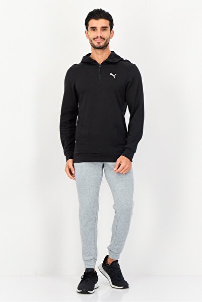 Puma Men Sportswear Fit Long Sleeve Outdoor Half Zip Sweatshirt, Black