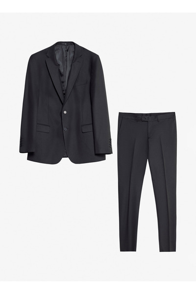 ALTINYILDIZ CLASSICS Normal Bel Slim Fit Black Men's Suit 4A3010001061