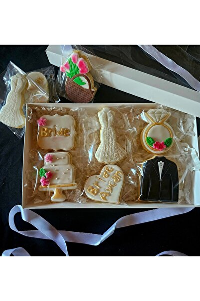 Mimosa Bakery Bride Temalı Hediye Kurabiye Paketi-6adet