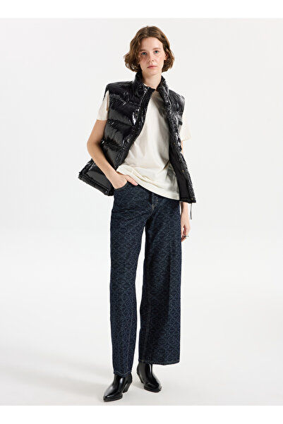 HUGO Yüksek Bel Bol Paça Normal Lacivert Kadın Denim Pantolon 50541522