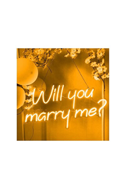 Magnetfoto Will you marry me? Yazılı neon tabela 60 cm