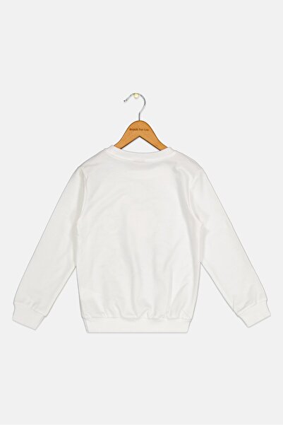 Barbie Kids Girl Long Sleeve Graphic Print Sweatshirt, White