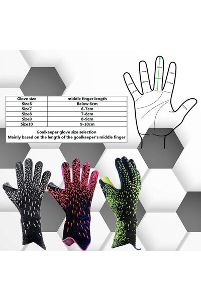 Bukela Soccer Goalkeeper Gloves Youth Breathable Super Grip Training Matches Size 6