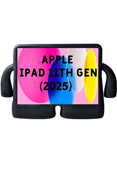 HYX 3D Kids Shockproof EVA Foam Stand Cover Case for Apple iPad 11th Gen 11-inch (2025) - Black